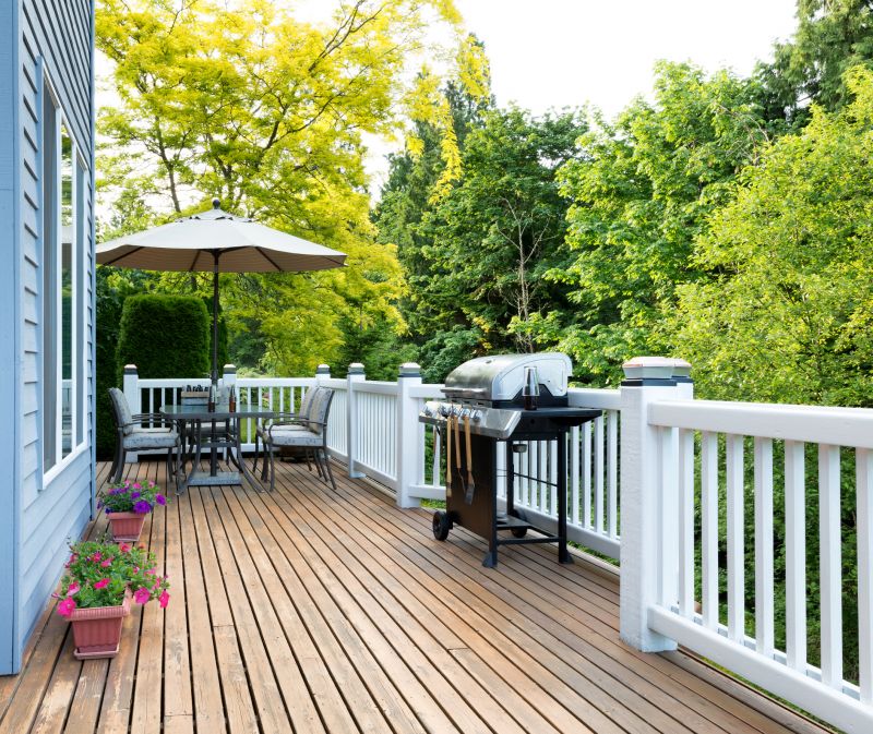 Modern deck with seating