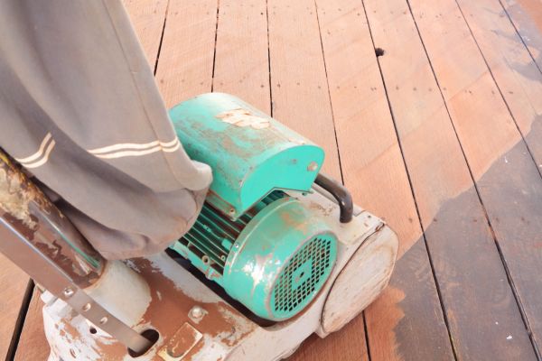 Cedar Deck Sanding in Canton
